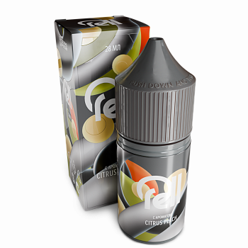 Жидкость для ЭСДН RELL Gray "Взрывной лимон с персиком" 28мл 0мг.